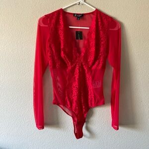 NWTs INC International Concepts Intimates Sheer Lacey Body Suit